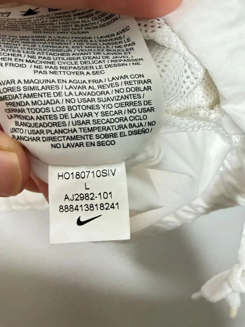 Nike White Women's White Essential Repel Woven Jacket Size L